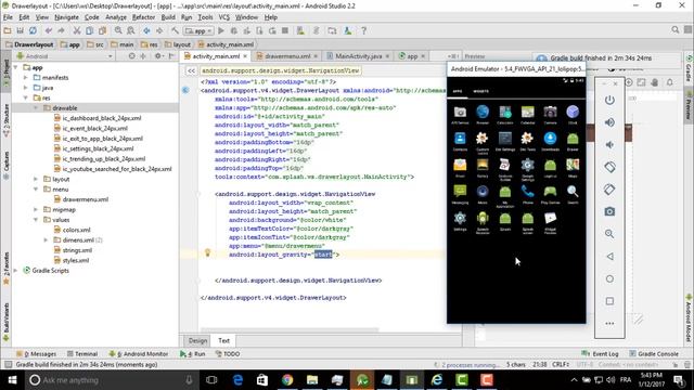 Creating and Designing a Navigation Drawer in Android Studio смотреть онлайн
