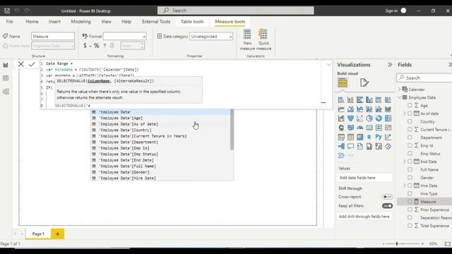 Hire date and End Date filtering using one slicer in Power BI смотреть онлайн