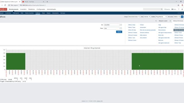 Servidor de Monitoramento com Zabbix p6 - Ajustando horário dos Gráficos e mudança do Tema смотреть онлайн