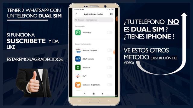 Como Tener 2  Cuentas WhatsApp Con Un Mismo Telefono DUAL SIM 2020