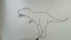 КАК НАРИСОВАТЬ ДИНОЗАВРА поэтапно. Рисуем Тирекса.