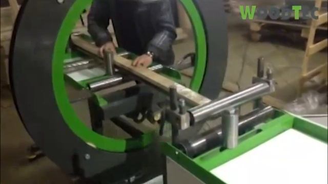 Станок для упаковки изделий стрейч пленкой WoodTec Ecopack 300. Упаковка реек в стрейч пленку смотреть онлайн