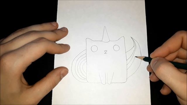 Как рисовать радужного кота единорога? смотреть онлайн