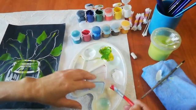 Рисование сиреней ватными палочками смотреть онлайн