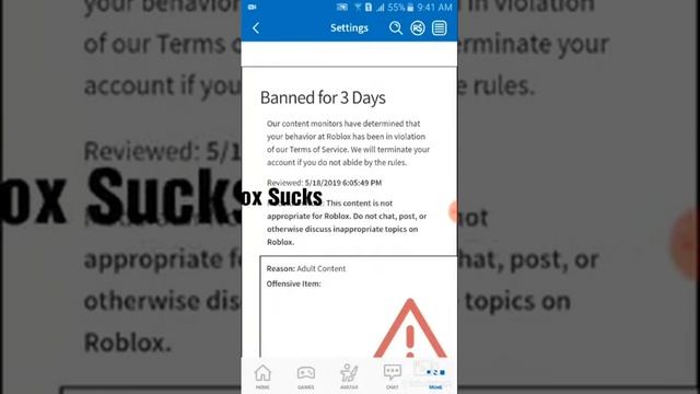 I got banned for 3 days from ROBLOX but i didnt do anything смотреть онлайн