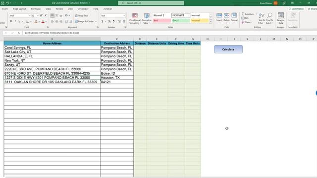 Calculate Distance between cities in Excel смотреть онлайн