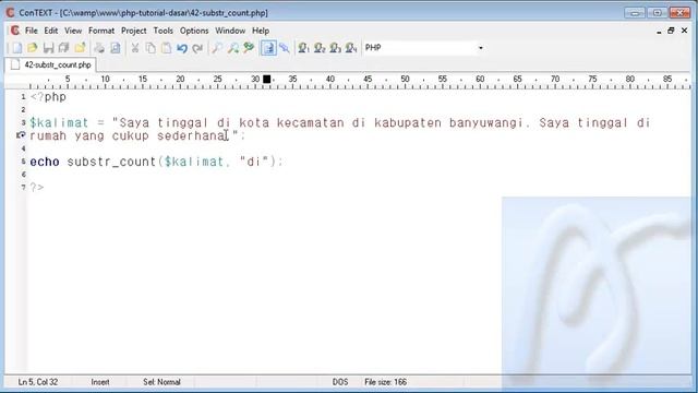 PHP Dasar Video Tutorial 043 Substr Count смотреть онлайн