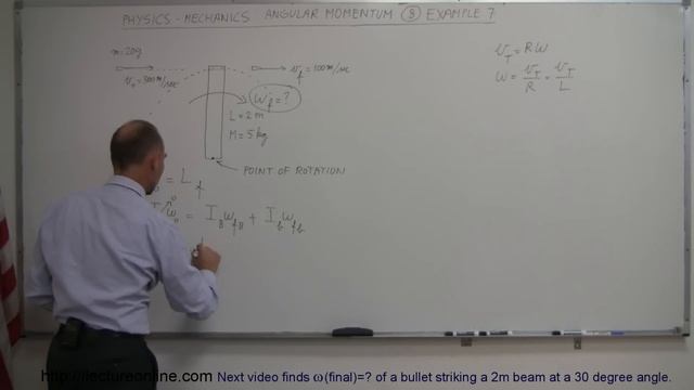Physics 13.5 Angular Momentum (8 of 11) Ex. 7: Bullet Passing Through a Beam смотреть онлайн