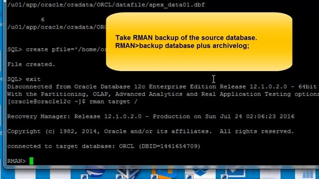 Create Clone/Duplicate Database from File System to ASM Storage from RMAN Backup in Oracle 12c смотреть онлайн