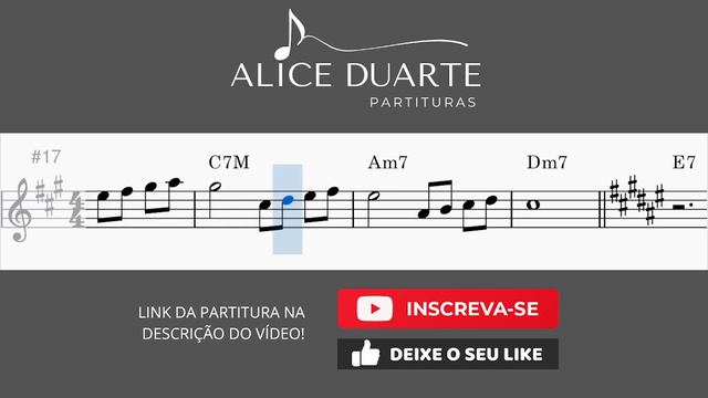 A Paz (Gilberto Gil) | Partitura Para SAX ALTO (Mi Bemol)