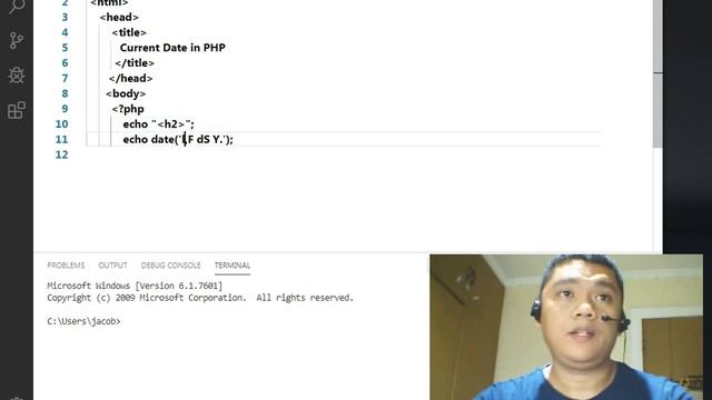 Current Date in PHP смотреть онлайн