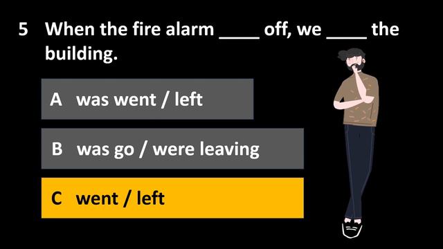 PAST SIMPLE OR PAST CONTINUOUS QUIZ | English Grammar Test смотреть онлайн