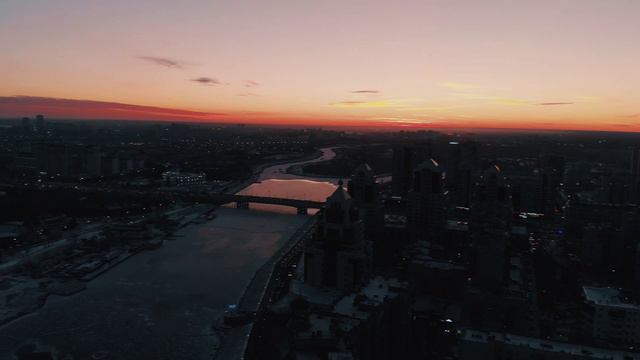 Набережная Нур-Султан на закате смотреть онлайн