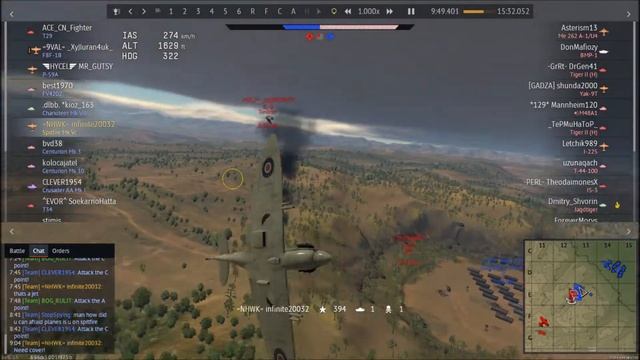 War Thunder Spitfire Mk Vc Dodges смотреть онлайн
