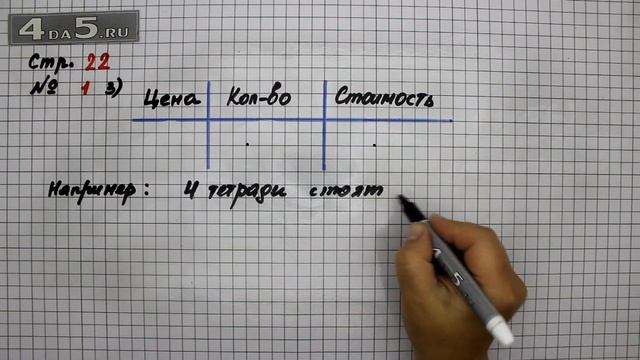 Страница 22 Задание 1 (Вариант 3) – Математика 3 класс Моро – Учебник Часть 1 смотреть онлайн