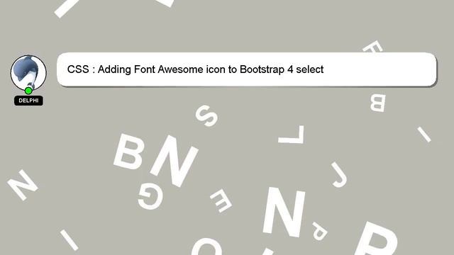 CSS : Adding Font Awesome icon to Bootstrap 4 select смотреть онлайн
