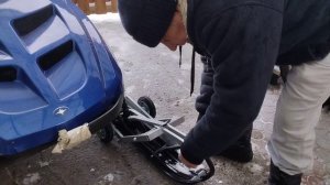 колёса под лыжи снегохода