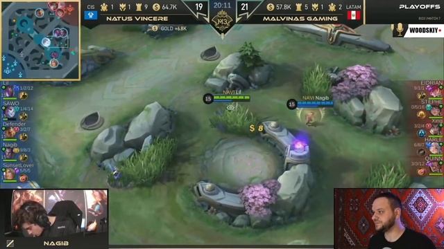 Я СТАЛ КОММЕНТАТОРОМ НА M3! NAVI VS MALVINAS MOBILE LEGENDS смотреть онлайн