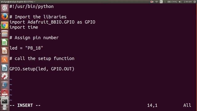 Python Program to Blink an LED using Adafruit Library смотреть онлайн