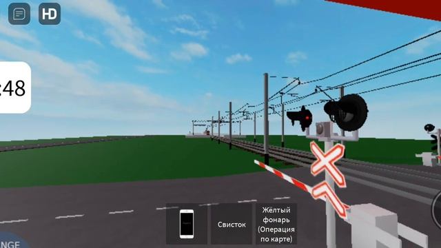 ЭП1М с пассажирским поездом проезжает железнодорожный переезд смотреть онлайн