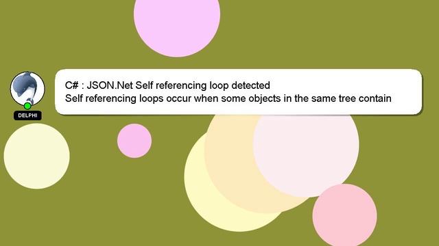 C# : JSON.Net Self referencing loop detected смотреть онлайн