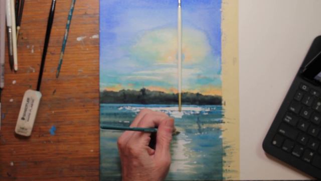 How I Painted Watercolor Silver Lake Step by Step смотреть онлайн