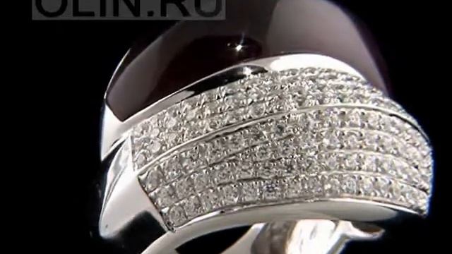 Кольцо с "Кошачим глазом" из серебра смотреть онлайн