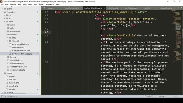 Laravel 9 Project #59 | Frontend Portfolio Show Setup Part 2 смотреть онлайн