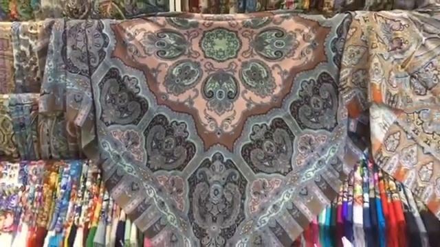 Ролик по просьбе подписчиков ! Платок вискоза 135/135 Павловопосадская мануфактура