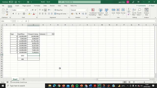 cara menghitung IRR dan NPV dengan excel смотреть онлайн