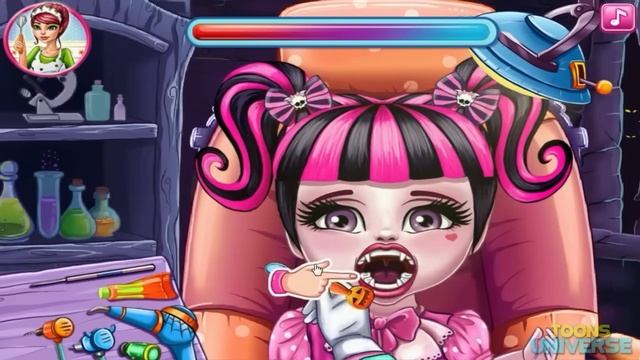 Baby Draculaura Real Dentist Monster High Cute Baby Game for Children смотреть онлайн