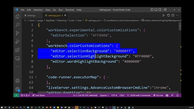 How to open user settings.json file in VSCode смотреть онлайн