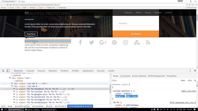 Twitter Bootstrap 3 Design 2 In Arabic #08 - Creating Social Media Section смотреть онлайн