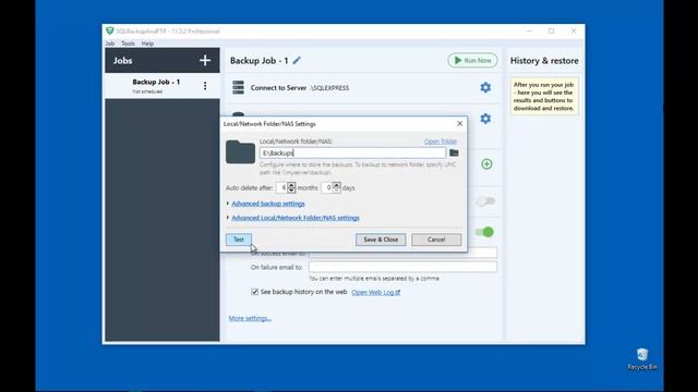 How to backup SQL Server to Local/Network Folder/NAS смотреть онлайн