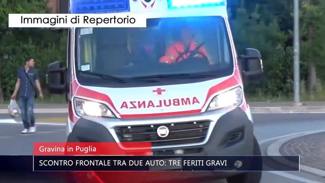 GRAVINA IN PUGLIA - SCONTRO FRONTALE TRA DUE AUTO: TRE FERITI GRAVI - TG TELE APPULA 211 смотреть онлайн