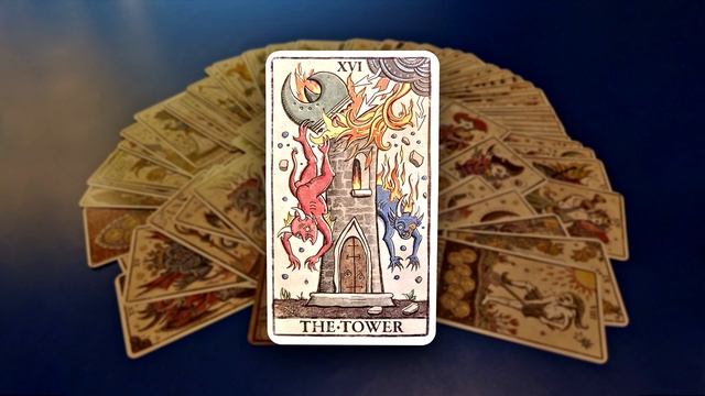 Обзор Таро Trionfi Della Luna by Patrick Valenza/ Триумф Луны. Башня (16-ый старший аркан). смотреть онлайн