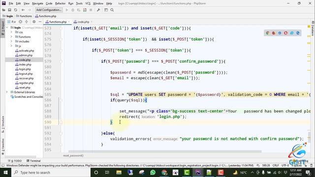 Reset Password | PHP - Login & Registration With Email Project | Part 10 смотреть онлайн