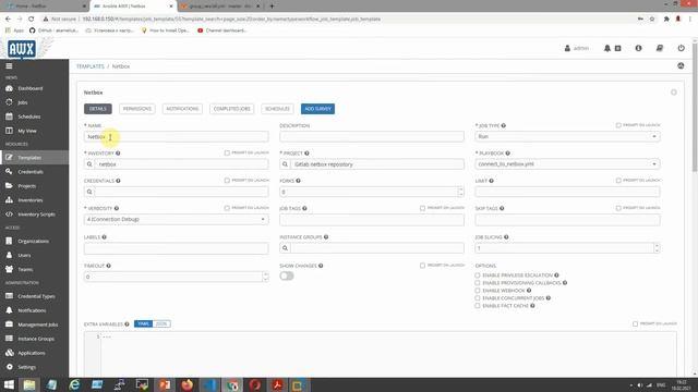 Connect to Netbox from AWX ansible tower and get information through API. смотреть онлайн