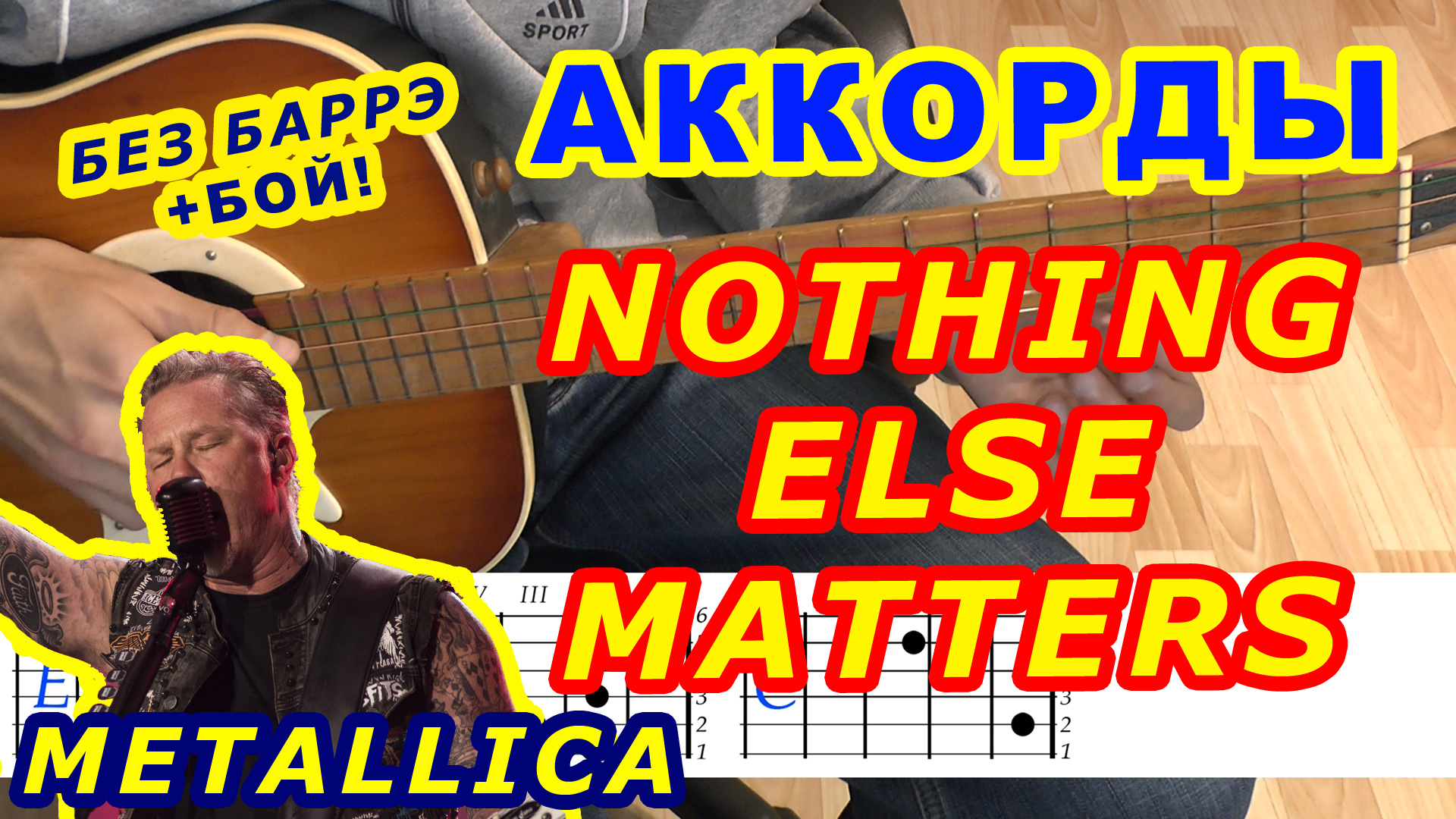 Nothing else matters Аккорды ? Metallica ♪ Разбор песни на гитаре ♫ Гитарный Бой для начинающих смотреть онлайн