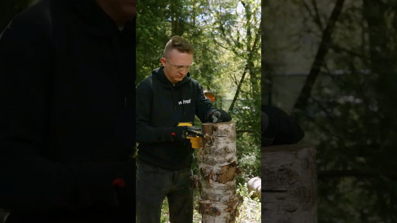 Реальный тест аккумуляторной цепной пилы HUTER смотреть онлайн