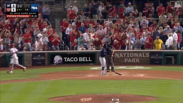 Stephen Strasburg's 3 Scoreless Innings In First Ever Relief Appearence | NL Wild Card Game смотреть онлайн