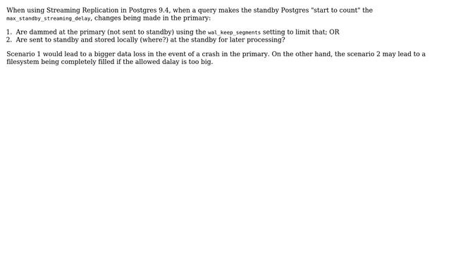 Databases: Query Conflicts in Streaming Replication in Postgres 9.4 смотреть онлайн