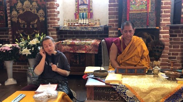 30.IX.2018. Рабтен Тулку Ринпоче. Перед Мандал Шива. смотреть онлайн