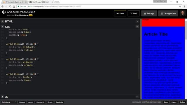 CSS Grid Layout // Grid Areas смотреть онлайн
