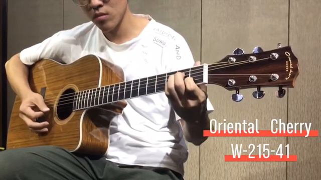 Oriental Cherry Acoustic Guitar W-215-41 смотреть онлайн