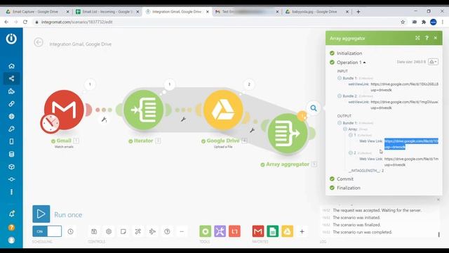 Save Gmail attachments in Google Drive with links in Google Sheets - automatically using Integromat смотреть онлайн