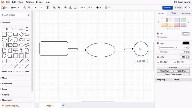Easily snap shapes to grid in draw.io for Confluence смотреть онлайн