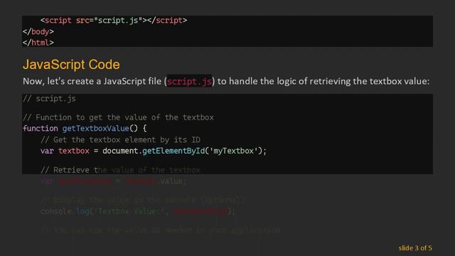 Getting the Value of a Textbox in JavaScript смотреть онлайн