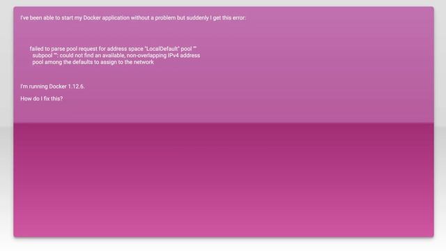Can't create Docker network смотреть онлайн