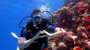 Первое погружение под воду.